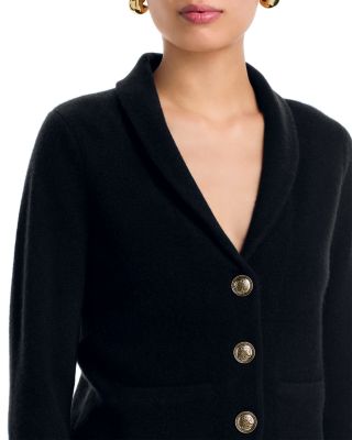 100% Cashmere Novelty Button Blazer - Exclusive