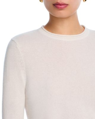 AQUA Rolled Edge Cashmere Sweater - Exclusive