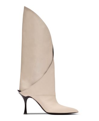 Women's Twist Heeled Leather Boots