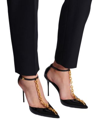 Women's Sync Patent Leather Stilettos with Pointed Toe Pumps