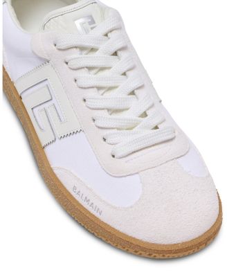 Women's Leather and Canvas Swan Trainers