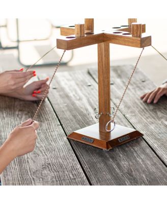 Acacia Globetrotter Tabletop Hook & Ring Game Square Post