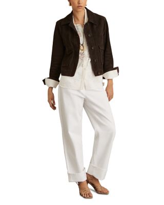 REISS Hanson Suede Trucker Jacket | Bloomingdale's