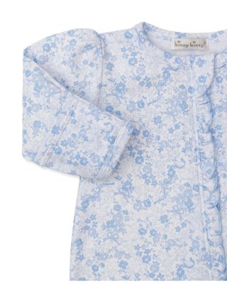 Girls' Floral Print Zip Front Footie - Baby