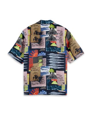 Relaxed Fit Art Print Camp Shirt