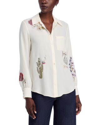 Western Amour Blanch Studded Blouse