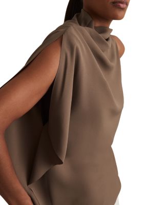 【海外限定】REISSワンピース☆Black Petra Draped-Front High-N REISS Elle One Shoulder Drape Top | Bloomingdale's