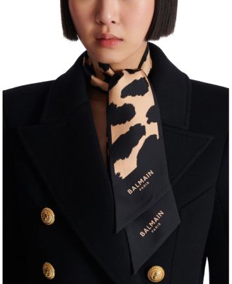  Leopard Print Silk Bandana