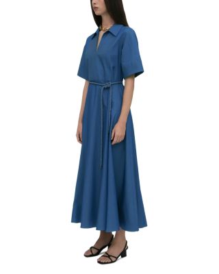 Slit Front Caftan Shirt Dress