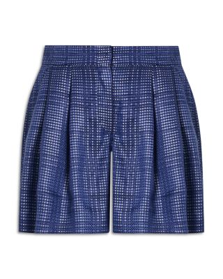 Shiny Checkered Shorts