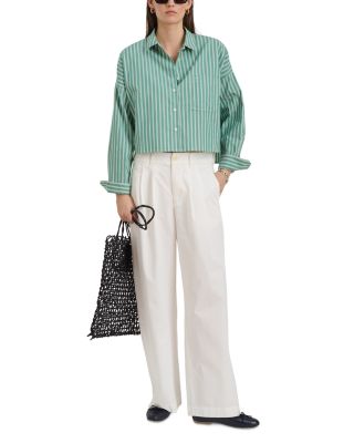 Jo Striped Cropped Shirt
