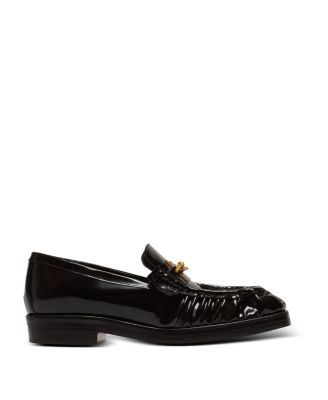 Balmain Men's Sync Glazed Leather Loafers