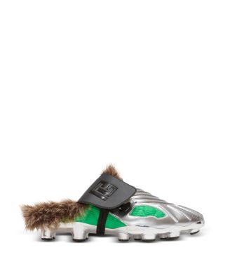 Men's Half Time Faux Fur Lined Mules with Technical Fabrics