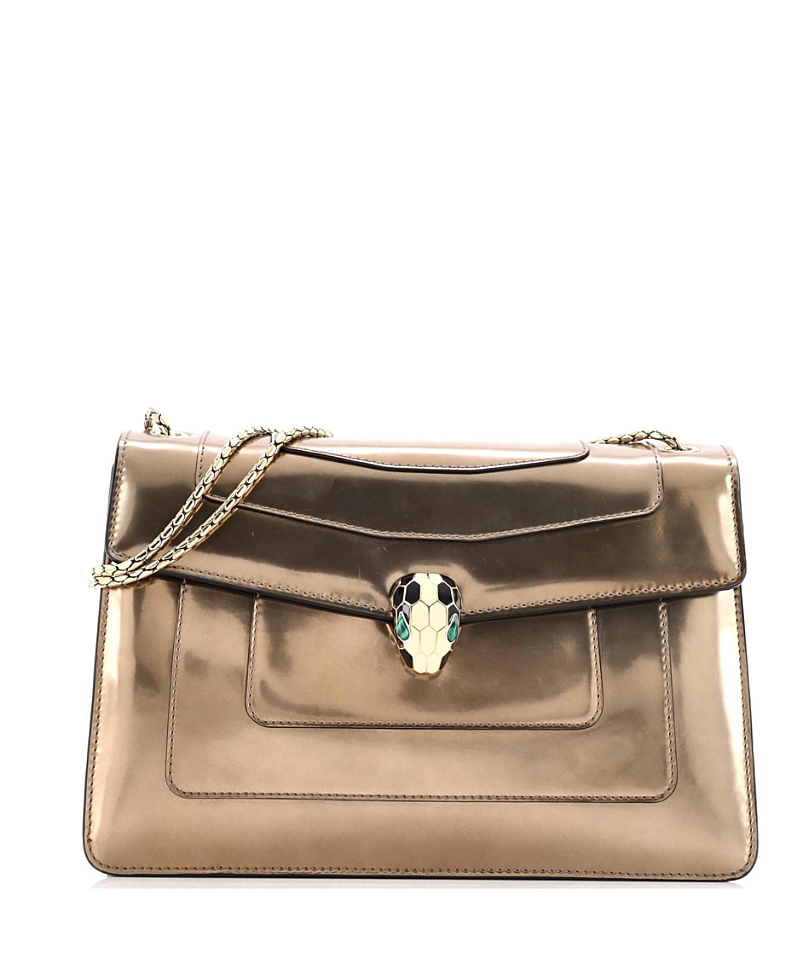 Pre-owned Pre-owned Bvlgari Bvlgari Serpenti Forever Shoulder Bag Patent