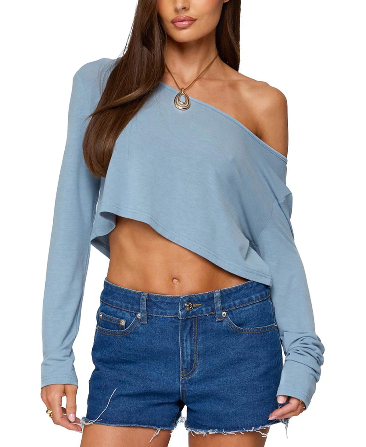 Edikted Cropped Off Shoulder Top