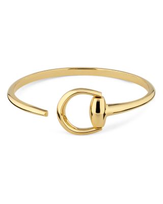 Gucci - 18K Yellow Gold Horsebit Bangle Bracelet