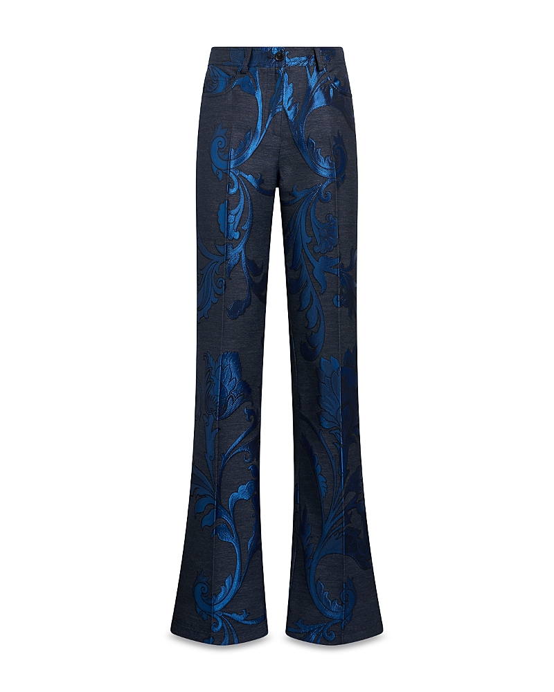 Etro Printed Flared Leg Jeans In Blue Multi