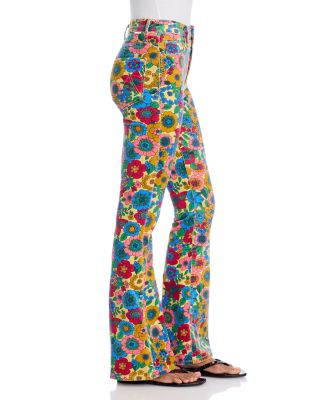 High Waisted Weekender Skimp Jeans in Track And Flower Fields