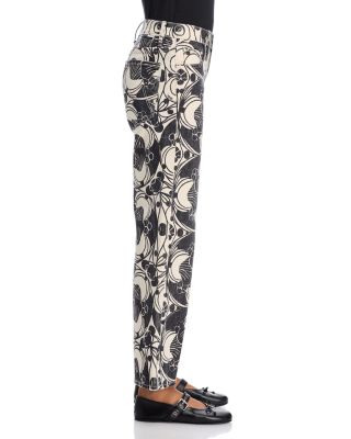 The Mid Rise Rambler Zip Ankle Jeans in Curlycue Black And Cream