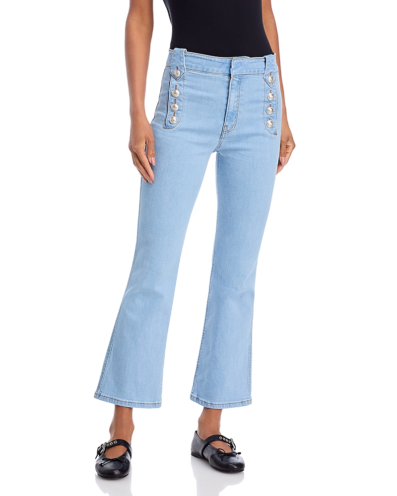 Derek Lam 10 Crosby Robertson Cropped Flared Sailor Jeans in Bowery