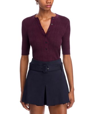 Fisher Striped Button Top