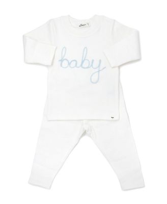 oh baby! - "baby" Embroidered Two Piece Set - Baby