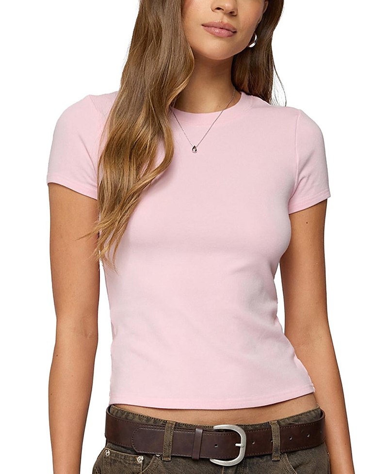 Edikted Daphney Ribbed T Shirt