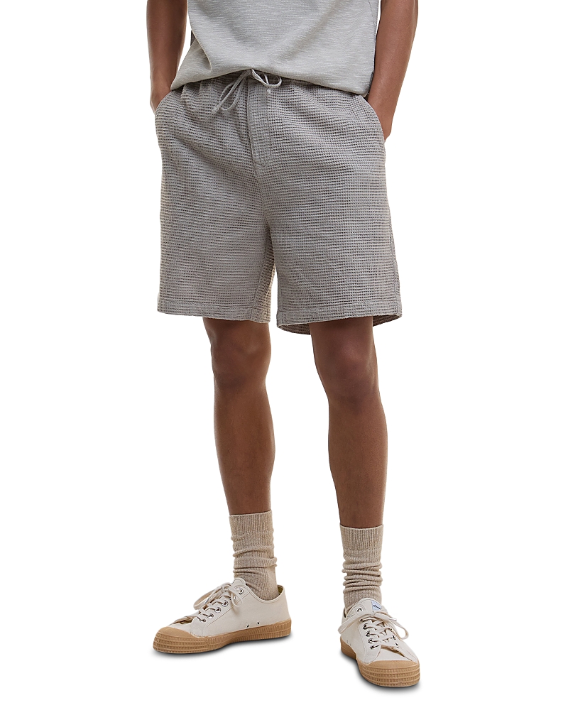 Barbour Sandwood Waffle Stitch Shorts In Gray
