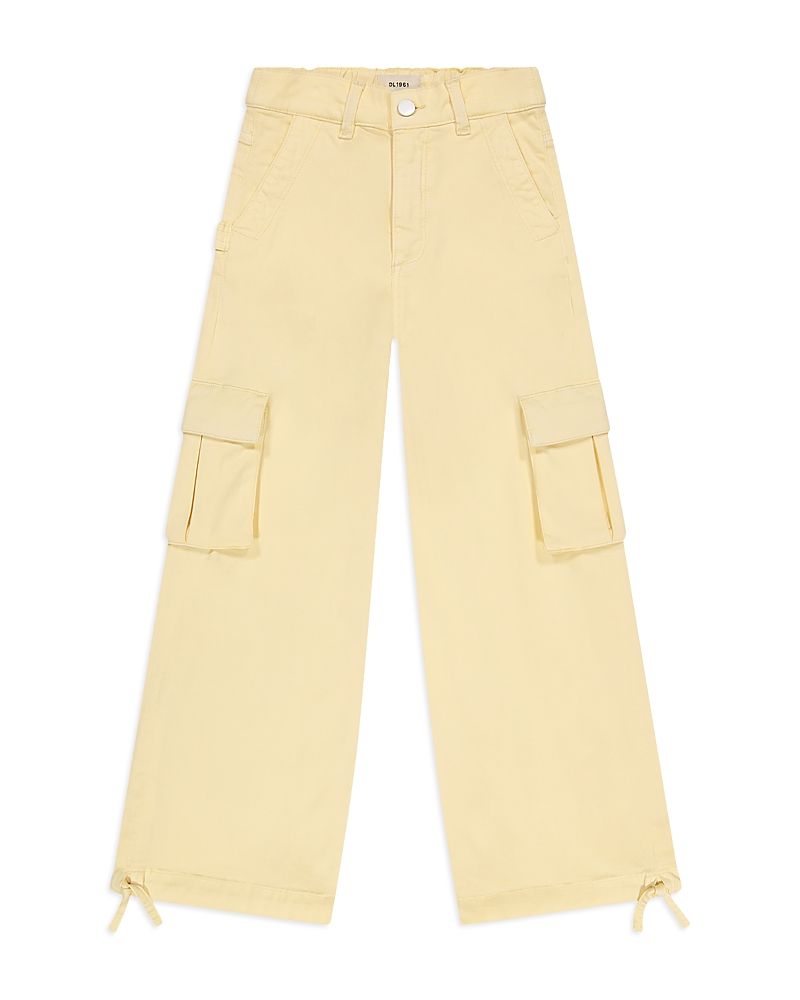 Dl1961 Kids' Lily Jogger Wide Leg Cargo Jeans In Neutral