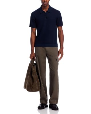 Mesh Short Sleeve Polo in Tactile Cotton