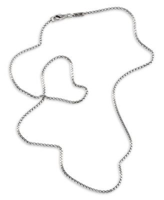 Sterling Silver Classic Box Chain Necklace, 26"