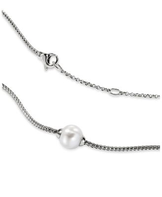 Sterling Silver JH Essentials Cultured Freshwater Pearl Solitaire Pendant Necklace, 16-18"