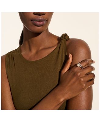 Sterling Silver JH Essentials Cultured Freshwater Pearl Crossover Statement Ring