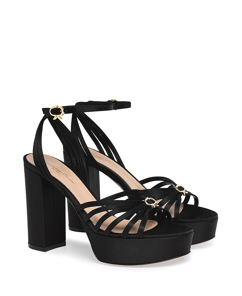 Gianvito Rossi Crepe Ankle-strap Platform Sandals