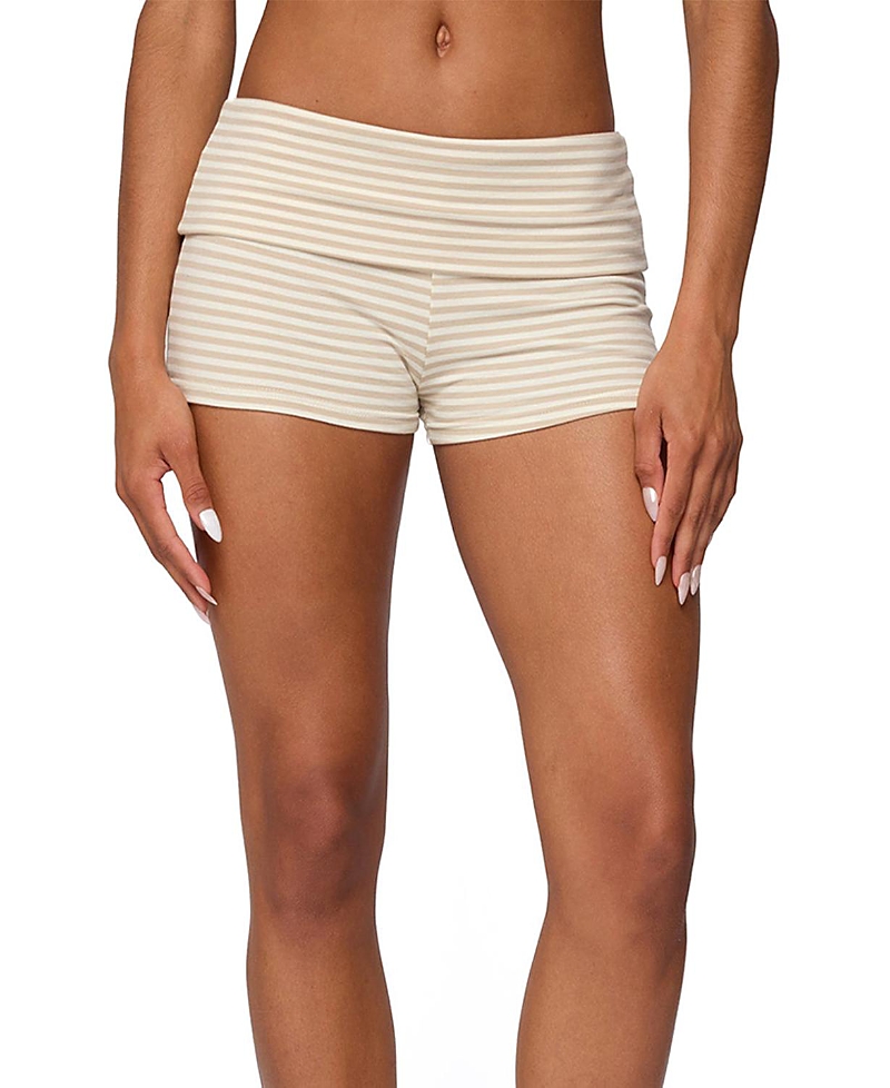 Edikted Kodi Stripe Foldover Microshorts