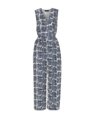 Petites Hatched Squares Jumpsuit