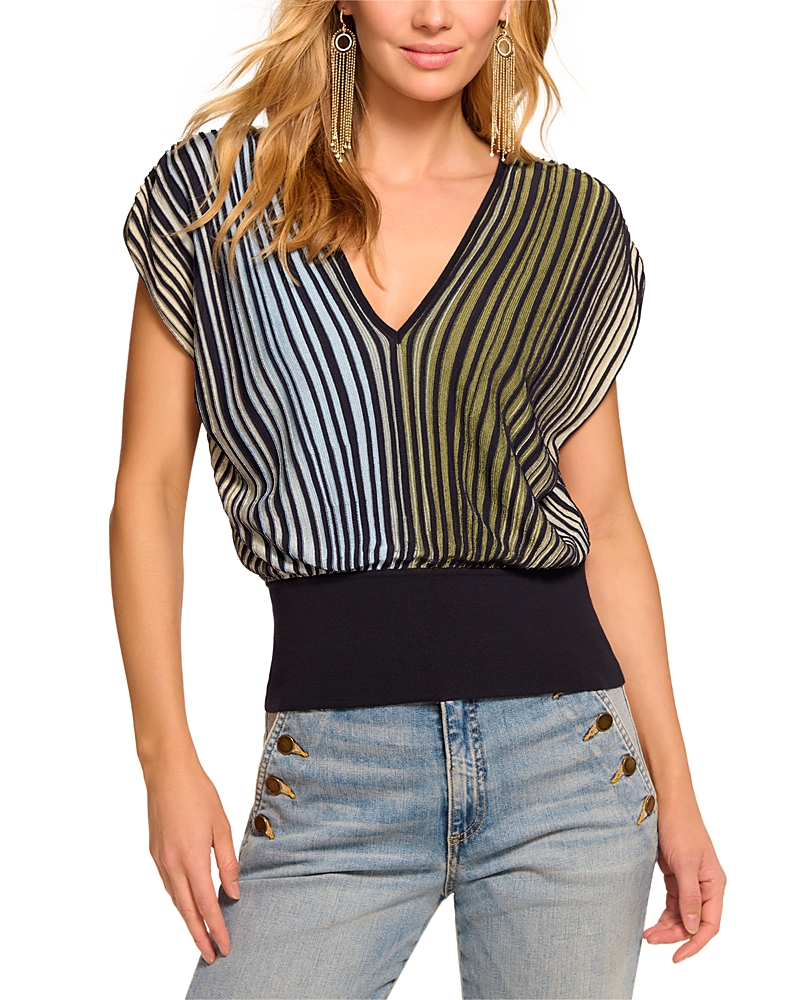 Ramy Brook Vanessa Colorblock Dolman Sleeve Top In Black
