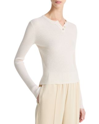 Ribbed Long Sleeve Henley