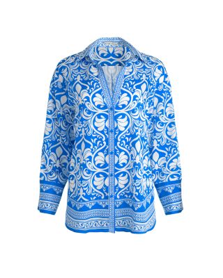 Kiva Printed Oversized Pajama Shirt