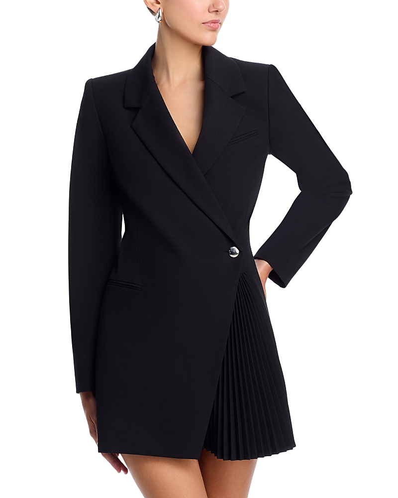 A.l.c Callen Pleated Blazer Mini Dress In Black
