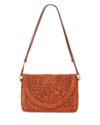 Chloe ラフィア製ストラップ付きSummer Bananaフラットポーチ Chloé ラフィア製ストラップ付きSummer Bananaフラットポーチ
