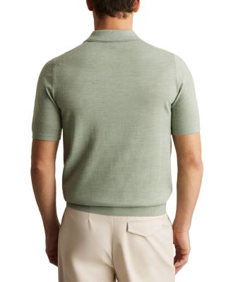 Duchie Short Sleeve Open Collar Merino Polo Shirt