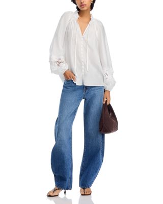 Lace Trim Blouse - Exclusive