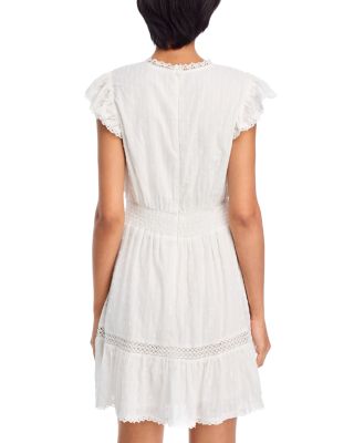 Lace Inset Flutter Mini Dress- Exclusive