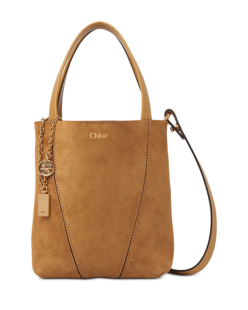 Chloe Small Spin Tote Bag in Suede