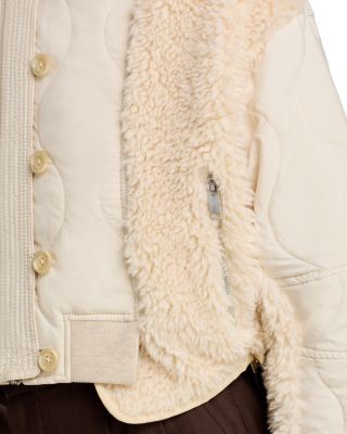 Cropped Sherpa Combo Jacket