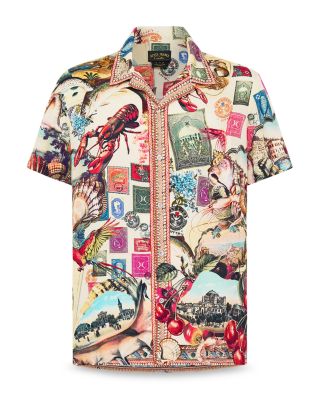 Printed Short Sleeve Camp Shirt