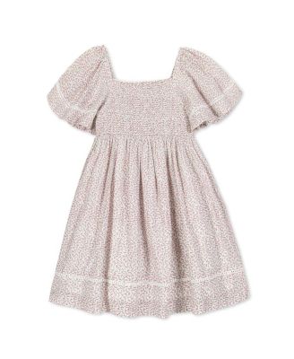 Hope & Henry - Girls' Organic Smocked Bell Sleeve Dress - Baby