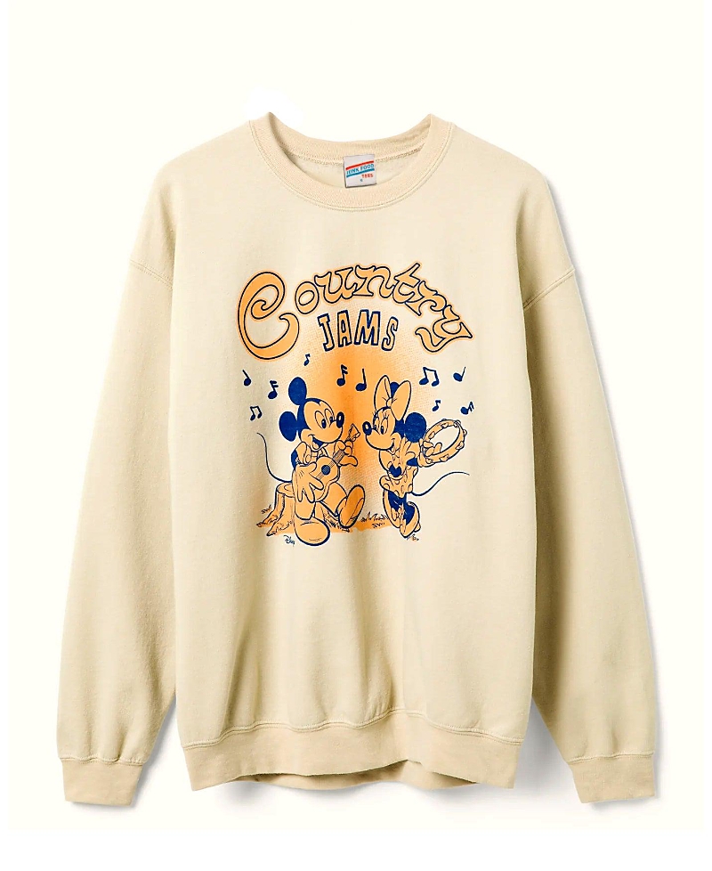 Junk Food Clothing Mickey & Minnie Country Jams Flea Market Fleece Sweater