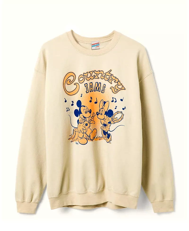 Junk Food Clothing Mickey & Minnie Country Jams Flea Market Fleece Sweater